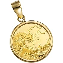 Amazon.co.jp: [SPERANZA] K24 純金 コインペンダント トップ 葛飾北斎